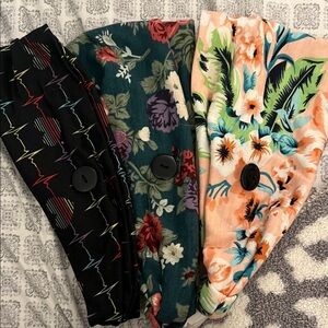 Floral and Patterned Button Headbands